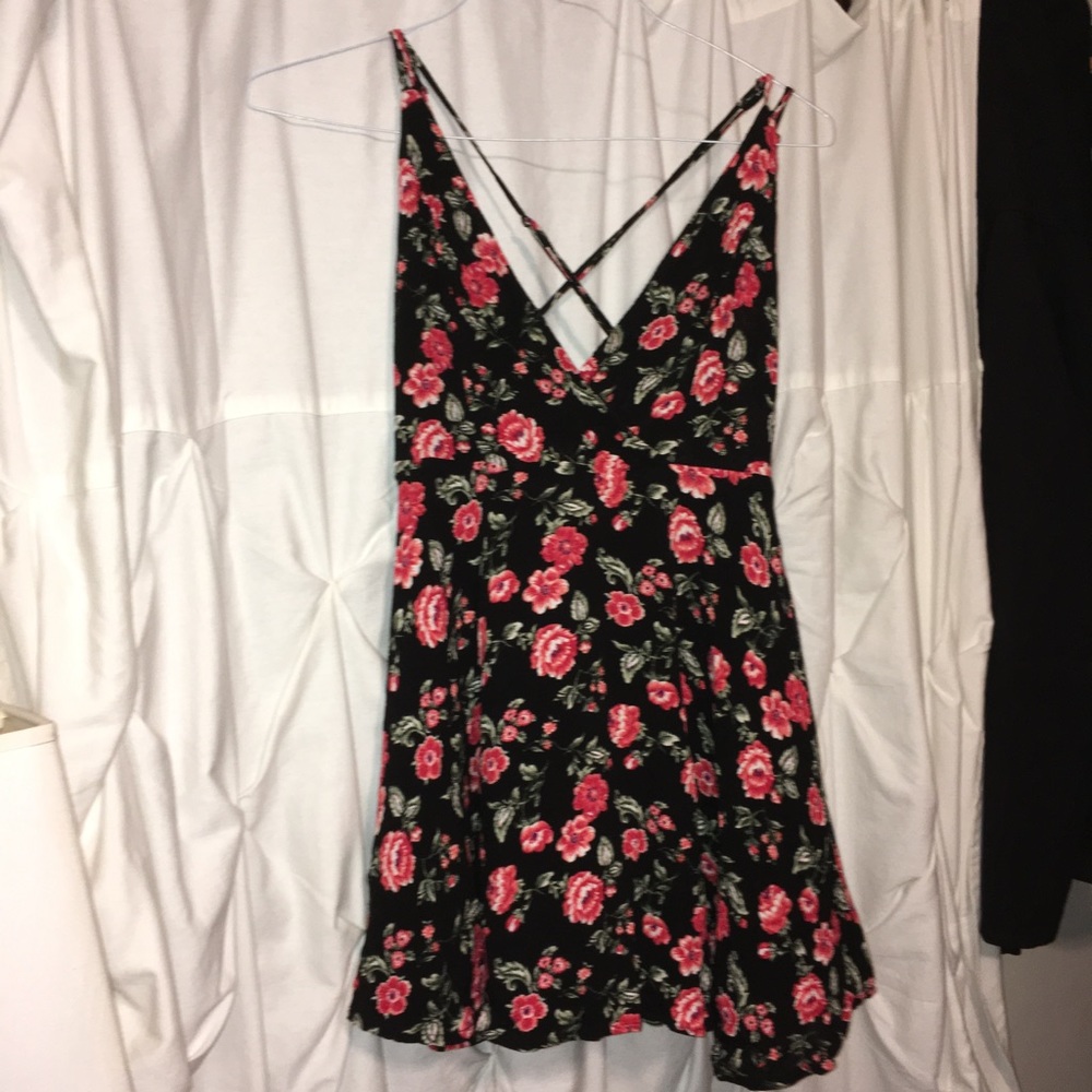 rose spaghetti strap dress
